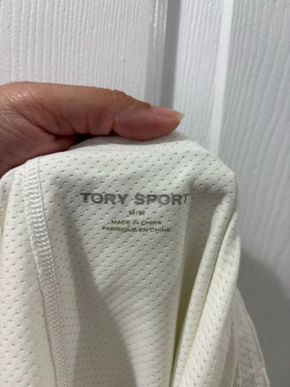 Tory Burch Sport Off White and Green Pleated Mini Skort Size Medium